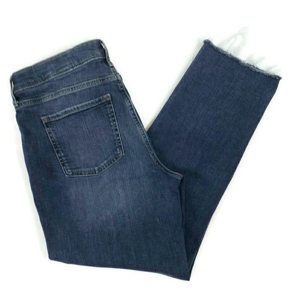 Banana Republic Factory Medium Wash Girlfriend Denim Jeans Womens 30/10 Frayed - Picture 6 of 11